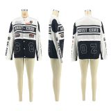 Women's Autumn and Winter Cardigan Printed Outer Jacket
