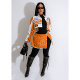 Women's Autumn and Winter Cardigan Printed Outer Jacket