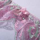 Embroidery Mesh Fabric Lingerie Set