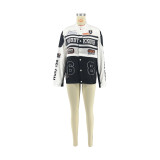 Women's Autumn and Winter Cardigan Printed Outer Jacket