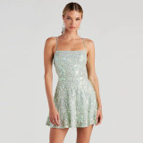 Beaded Nightclub Party Mini Dress