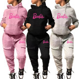 Casual Long Sleeve Sweats Outfit Hoodie Jogger Set Tracksuits Womens Pants Set