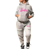 Casual Long Sleeve Sweats Outfit Hoodie Jogger Set Tracksuits Womens Pants Set