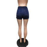 Women's Vintage Wash Stretch Denim Shorts