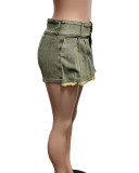 Women's Vintage Wash Stretch Denim Shorts