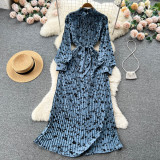 Floral Chic Pleated Mermaid Maxi Dress