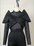 Patchwork Cute Mesh Long Sleeve Factory Shirts for Women Blouse