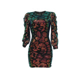 Sparkling Long-Sleeved Party Mini Dress