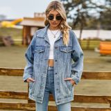 Women's Relaxed Denim Jacket Top