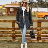 Women's Relaxed Denim Jacket Top