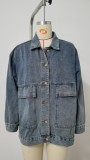 Classic Loose-Fit Denim Casual Jacket