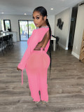 Women Mesh Sheer 3pcs Outfits Long Sleeve Top Long Pant Bikini Cover Up