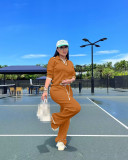 Casual Knits Long Sleeve Wide Leg Pants Two Piece Set