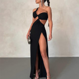 One-shoulder Fashionable Split Dress