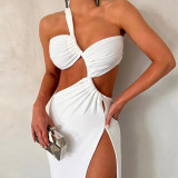 One-shoulder Fashionable Split Dress