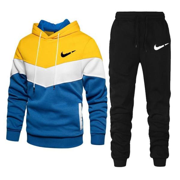 Men's Hooded Sporty Loose Fit Sweatshirt Set