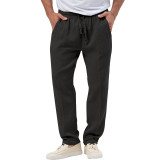 Men's Solid Color Casual T-Shirt Long Sleeve Shirt and Pants Set