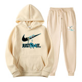 Men's  Printed Loose-fitting Hoodie Trendy Suit