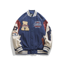 Autumn Embroidery Loose Patchwork Street Casual Baseball Jacket