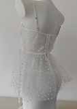 Sexy Women's Mesh See-Through Lace Temptation Sling Sleepwear Set