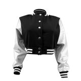 Fashionable Embroidered Patchwork Slim-fit Baseball Jacket