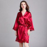 Satin Home Bathrobe and Sleepwear