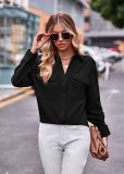 Casual Double Pockets and Single Button Closure Long-Sleeved Shirt