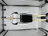 Two-Tone Jacket & Button Skirt Set