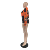 2023 Autumn/Winter Motorcycle Style Detachable Jacket Mini Skirt Two Piece Set