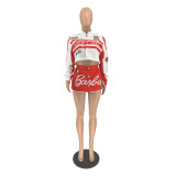 2023 Autumn/Winter Motorcycle Style Detachable Jacket Mini Skirt Two Piece Set