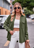 Casual Double Pockets and Single Button Closure Long-Sleeved Shirt