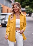 Casual Double Pockets and Single Button Closure Long-Sleeved Shirt