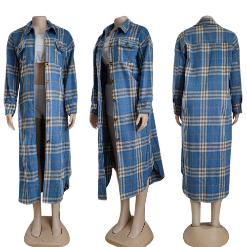 Cozy and Chic Long Casual Coat with Thick Collar for Fall and Winter