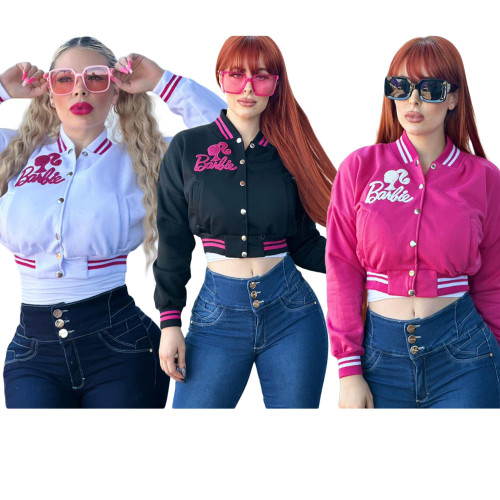 Barbie Embroidered Women's Jacket