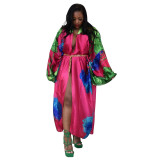 Summer Cardigan Satin Open Front Long Kimono Swimsuit Cover Ups Imitation Silk Robe Plus Size
