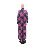 Fashion Printed Long Sleeve Thin Cloak Long Cardigan Coat