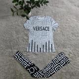 Fashion Short Sleeve Printed Sportswear Two Piece Set
