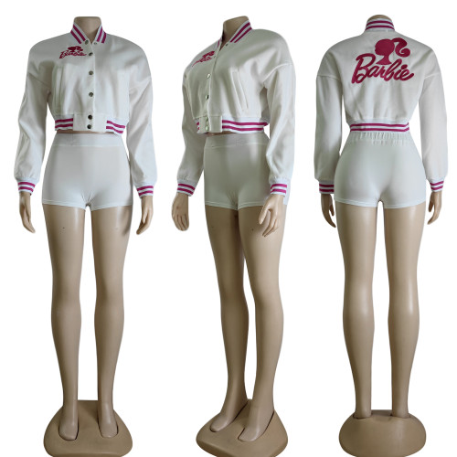 Autumn Fashion Embroidered Barbie Women's Single-breasted Jacket