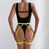 Sexy Mesh Teddies Matching Garter Belt