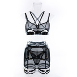 Strap Splicing See Through Sexy lingerie set