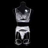 Sexy Lingerie Lace See Through Three-piece Set