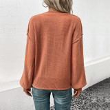 Autumn/Winter Fashion Solid Women's Long Sleeve V Neck Sweaters