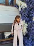 Versatile Velvet Set - Zipper Collar Jacket and Wide Leg Pants