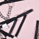 Hollow Out Chain Straps Bondage Lingerie Set