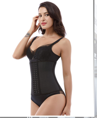 Latex and Firm Compression 25-Boned Perforated Sports Waist Corest