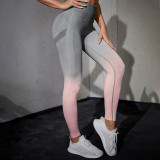 Gradient Seamless High Waist Breathable Elasticity Yoga Pants