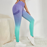 Gradient Seamless High Waist Breathable Elasticity Yoga Pants