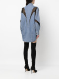 Autumn Fashion Women's Lace Split Splicing Shirt Denim Jacket