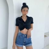 High-Waisted Short Blouse