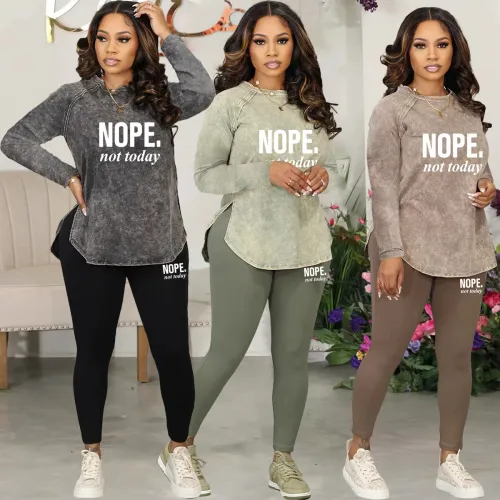 Fashion Clothing Printed Sportswear Two Piece Set